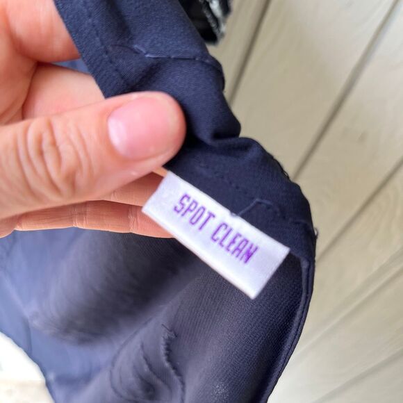 VTG Beaded Roaman’s Navy Duster Jacket Sheer Evening Kimono 43” - Picture 7 of 10